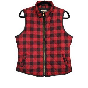 💎409 Rolette Buffalo Plaid Zip Up Vest